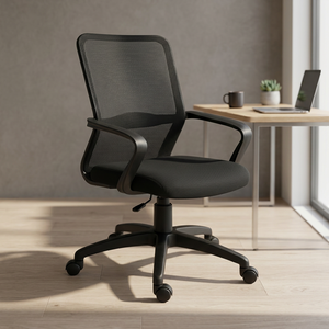 Labycare SKSSOF182 Ergonomic Hospital Revolving Office Chair Adjustable Height 360-Degree Swivel Padded Seat Armrests Durable - Product Image 3