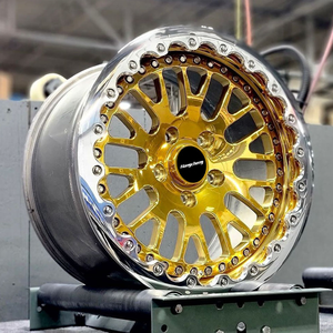 1 2 pièces en alliage forgé chromé personnalisé voiture de course Concave roue anti-détachement Beadlock 5x114.3 5x130 4*100 15 <span class=keywords><strong>16</strong></span> 17 18 <span class=keywords><strong>pouces</strong></span> jante - Product Image 2