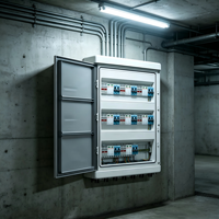 Boîtier de distribution photovoltaïque 8 prises 15A 63A en ABS 525V, modèle DXV-05-5 pour systèmes solaires extérieurs