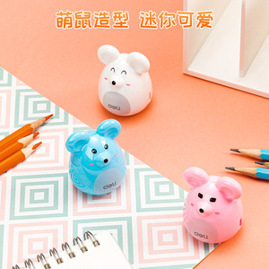 Deli Mile Mouse Pencil Sharpener Plastic Manual Animal Type For Kids School Use - Product Image 3