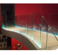 Bande lumineuse LED en aluminium profilé en U Balcon extérieur Escalier Pont sans cadre Balustrade en verre