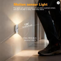 Lampe murale à détecteur de mouvement LED, rechargeable par USB, veilleuse de chevet pour chambre à coucher, couloir, escalier et bureau, éclairage d'ambiance