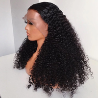 Perruques Lace Front en Cheveux Humains Vierges Brésiliens à Cuticules Alignées, Boucles Pixie Kinky Curly, Densité 400%, Personnalisées pour Femmes Noires