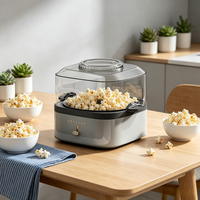 Machine à Popcorn Mini Portable 850W – Ajoutez de l'Huile, du Chocolat, du Miel pour Créer Différentes Saveurs de Popcorn – Appareil à Popcorn