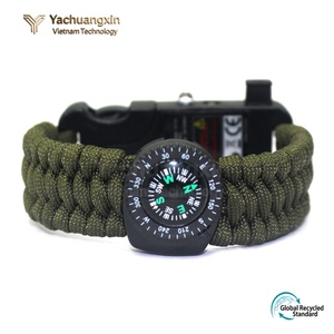 Outdoor survival <b>bracelet</b>, multifunctional nylon woven umbrella <b>rope</b>, three strand pattern compass <b>bracelet</b> - Product Image 3