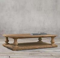 Table basse rectangulaire de style américain personnalisée Rhoohill, de haute qualité, en chêne, table d'appoint rétro artisanale