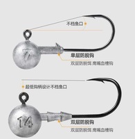 3.5g, 5g, 7g, 10g, 14g Kail Jig Head Baja Karbon Tinggi untuk Memancing di Air Tawar Ikan Lele, Bass & Trout - Umpan Lunak