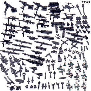 ミニ火器銃と武器ピストルビルディングブロックミリタリーフィギュア武器セットプラスチック軍兵士用 - Product Image 1