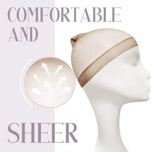 สีน้ําตาลเข้ม HD หมวกวิกผมสําหรับผู้หญิงถุงน่องหมวกวิกผมสําหรับลูกไม้ด้านหน้าวิกผมหมวกผิวขาวยืด - Product Image 4