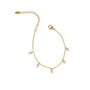 Fashion Stainless Steel Waterproof Bangle <b>Shell</b> Pearl Spring Summer Jewelry Custom <b>Bracelet</b> for Women - Product Image 5