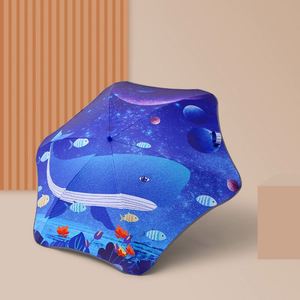 Parapluie Enfant Real Star 6 Baleines, Ouverture Manuelle, Motifs Chat, Forme Spéciale, Impression Intégrale, Protection Soleil et Pluie - Product Image 3