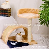 Petit arbre à chat mural, griffoir, lit pour chat, jouet pour animaux de compagnie, résistant aux griffures, pour l'escalade en intérieur, en tissu velours