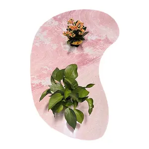 Popüler doğal taş Rosa pembe mermer fiyat yemek masası resepsiyon otel villa dekorasyon pembe mermer sehpa