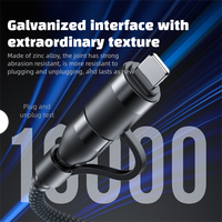 Câble magnétique 4-en-1 à charge rapide 100W USB Type C vers iOS, câble magnétique multifonction enroulé pour téléphone portable, compatible iPhone
