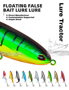 Leurre flottant en plastique ABS pour pêche en surface, 10 cm, revêtement laser, leurre de type minnow avec hameçons triples tranchants pour la pêche au bar RL09 - Product Image 2