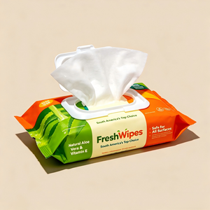 Lingettes nettoyantes emballées individuellement, lingettes humides hygiéniques portables pour une utilisation quotidienne en extérieur - Product Image 2