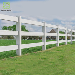 Vente flash : clôture de ferme pour chevaux en PVC blanc à 3 rails, poteaux et rails - Product Image 5