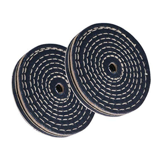 Buffing Wheel For Bench Grinder 2 Pcs 8'' Cotton Buffing Wheels, 5/8'' Arbor Hole Abrasive Cotton 8 In Bench Grinder Wheel