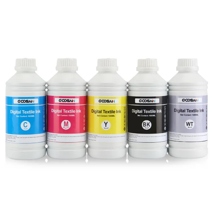 Digital Textile Pigment Printing DTG White Ink For Epson R1390 L1300 L1800 L800 L805 A4 A3 Desktop Cotton Tshirt Inkjet Printer