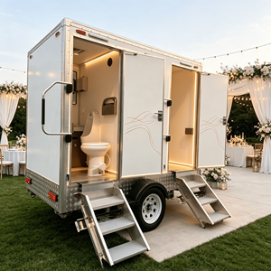 Remolque de Baño Portátil de Doble Puerta para Camping y Caravanas, Inodoro Portátil, WC Móvil, Baño Móvil - Product Image 4