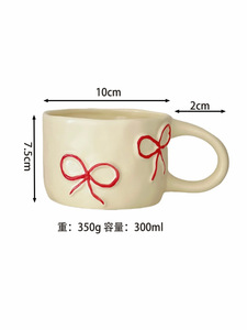 Handmade gốm ly cà phê sáng tạo không thường xuyên cốc nước retro món quà Mug với Bow tay Pinch quá khổ vài cốc - Product Image 6