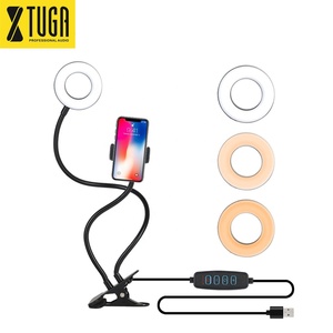 Durable teléfono inalámbrico tiktok video soporte inalámbrico anillo luz con micrófono titular - Product Image 1
