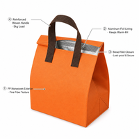 Bolsa de Embalaje para Llevar Comida de Restaurante Personalizada con Marca, No Tejida, Ecológica
