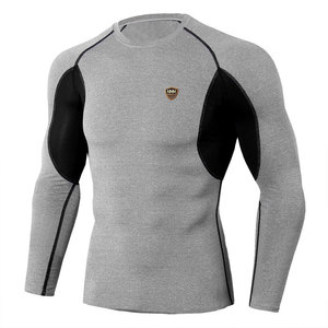 <b>Compression</b> Full Sleeves T <b>Shirt</b> High Quality <b>Custom</b> Logo <b>Design</b> Blank Oversized O-Neck <b>Shirt</b> for Men - Product Image 1