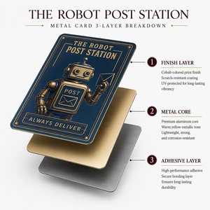 Cartes à collectionner en métal personnalisées, la Station Robot, impression HD, en acier inoxydable, pour collectionneurs de cartes TCG et cadeaux - Product Image 2