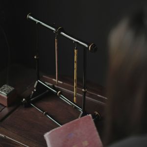 Bamboo brush <b>holder</b>, desktop storage and ornament for study. - Product Image 3
