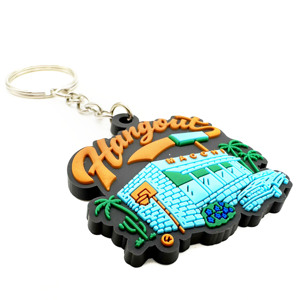 Premium Soft PVC <b>Keychain</b> with Heavy Duty Metal Ring <b>Custom</b> 3D Logo for Executive Gifts - Product Image 2
