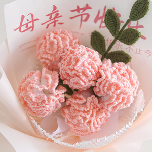 Ramo de flores de colores personalizado de tallo de Rosa Clavel hecho a mano para madre maestra Día de San Valentín o regalo de Navidad - Product Image 2