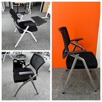 Chaise de bureau pliable moderne noire, installation simple, pour salon, hôtel, école, bureau à domicile, usage commercial, bon marché, haute qualité