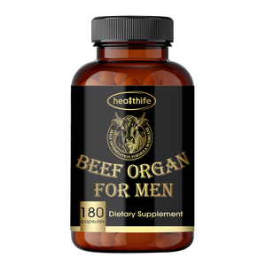 Suplemen Organ Sapi yang Diberi Makan Rumput untuk Pria, Kapsul Hati Sapi, Jantung, Sumsum Tulang, Testis, Prostat, Mendukung Tingkat Energi - Product Image 5