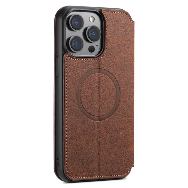 SUTENI J06 for iPhone 13 Pro Max PU Leather Stand Phone Case Wallet Cover Compatible Magnetic