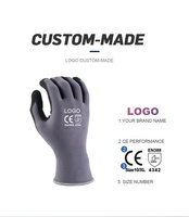 Gants de travail de sécurité en nylon et spandex 15 jauges avec points en nitrile Good Flex Grip, paume enduite de NBR noir, nitrile sablé, pour hommes, pour travaux lourds