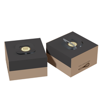 Boîte de transport pour gâteau au fromage, taille personnalisée, imprimée, pour emballage de gâteau d'anniversaire avec poignée, emballage en papier kraft pour dessert mousse