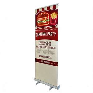 Stand Banner Portabel Gulung Retraktil yang Dapat Disesuaikan untuk Promosi Pameran Iklan Merek ZJ - Product Image 1
