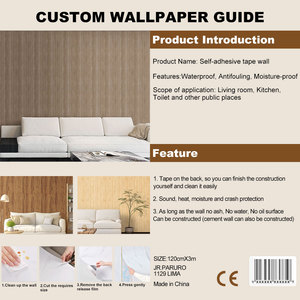 CHOOWIN Carta da Parati Adesiva Effetto Legno: Carta da Parati Adesiva Effetto Legno Retrò Classica Personalizzata per Hotel e <span class=keywords><strong>Casa</strong></span> - Product Image 4