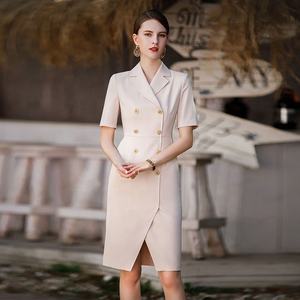 <span class=keywords><strong>Abiti</strong></span> Estivi Formali da <span class=keywords><strong>Donna</strong></span> Sexy Color Champagne al Ginocchio con Cintura per Ospiti di <span class=keywords><strong>Matrimonio</strong></span> 2023 Ultimo Design - Product Image 6