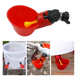 Chicken Drinking Cups Quail Waterer Bowls Bird Red Animal Husbandry Feeder Drinking Cups Bird Bowl