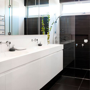 Customized Modern Wooden <strong>Corner</strong> Bathroom <strong>Mirror</strong> <strong>Cabinet</strong> - Product Image 2
