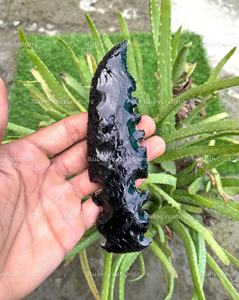 Juego de Cuchillos de Obsidiana Negra de Moda - Cuchillas de Cristal Coleccionables para Rituales, Decoración de Altar Espiritual, Exhibición de Piedra Tallada a Mano - Product Image 5