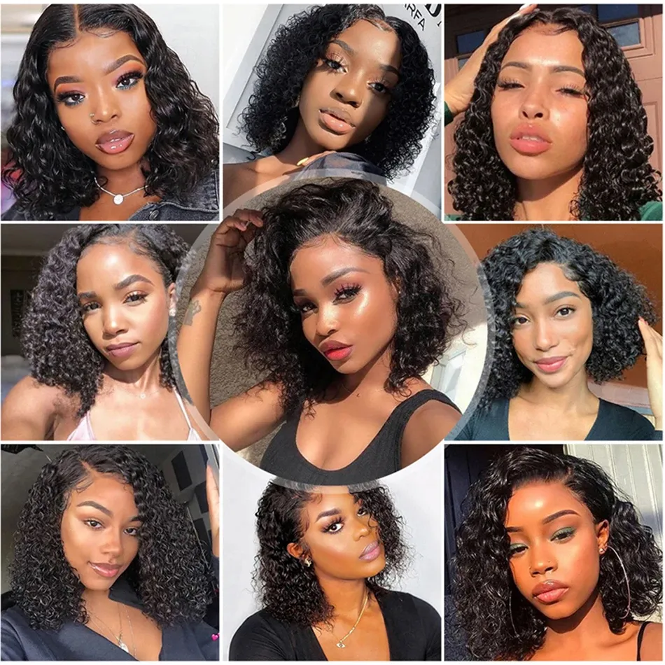Afro Kinky Curly Raw Brazilian Virgin Human Hair Lace Frontal Closure Hd Transparent Full Lace Front Natural Human Hair Wig
