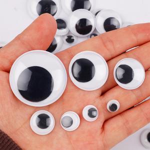 Venta al por mayor de plástico de tamaño mixto Diy hecho a mano de dibujos animados de animales Googly Eyes adhesivo Moving Wiggle Eyes - Product Image 1