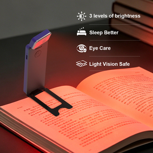 Wholesales Clip on <b>Book</b> Reading Light 670nm Red Light Rechargeable Long Lasting LED <b>Book</b> Mini Reading Light Lamp for Reading - Product Image 4
