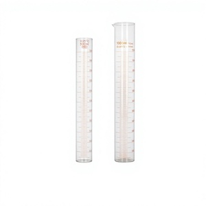 Cilindro graduado de vidrio sin base, resistente a ácidos y álcalis, instrumento de medición preciso a escala completa para análisis químico - Product Image 5