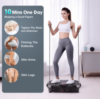 Machine d'Exercice Vibrante Unisexe pour Amincissement Corporel, Plateforme de Fitness à Vibration Verticale de Bonne Qualité