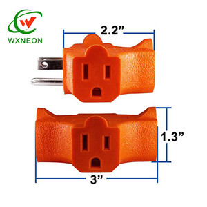 Adaptateur en forme de T pour rallonge à 3 prises, espacé à 3 broches, robinet mural mis à la terre, répartiteur de puissance à prises multiples - Product Image 5