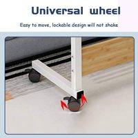 Table d'ordinateur portable réglable en hauteur, mobile, avec roulettes verrouillables pour usage domestique